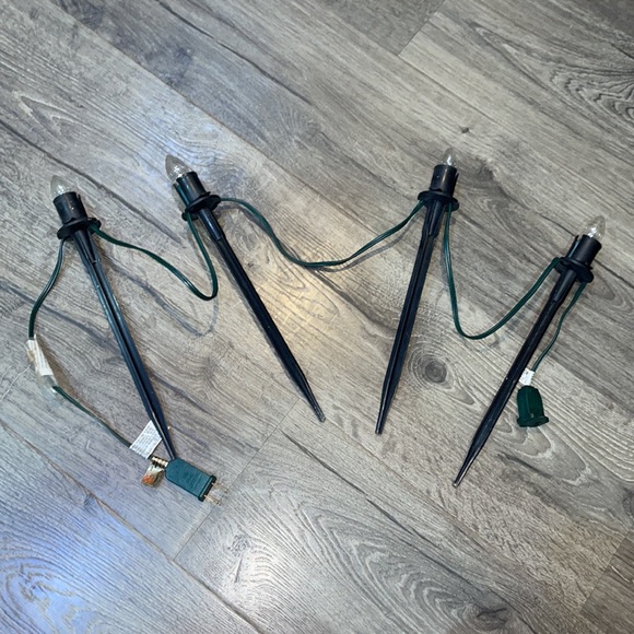 Snowman Blow Mold Pathway Markers Set Of 4 Lighted Christmas Yard - Picture 9 of 9